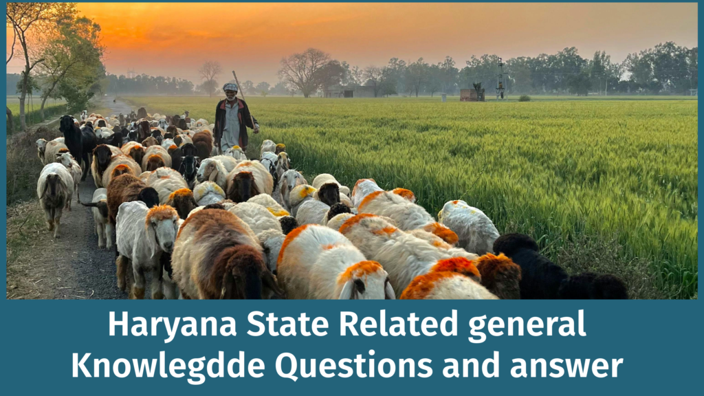 Haryana State related questions and answer