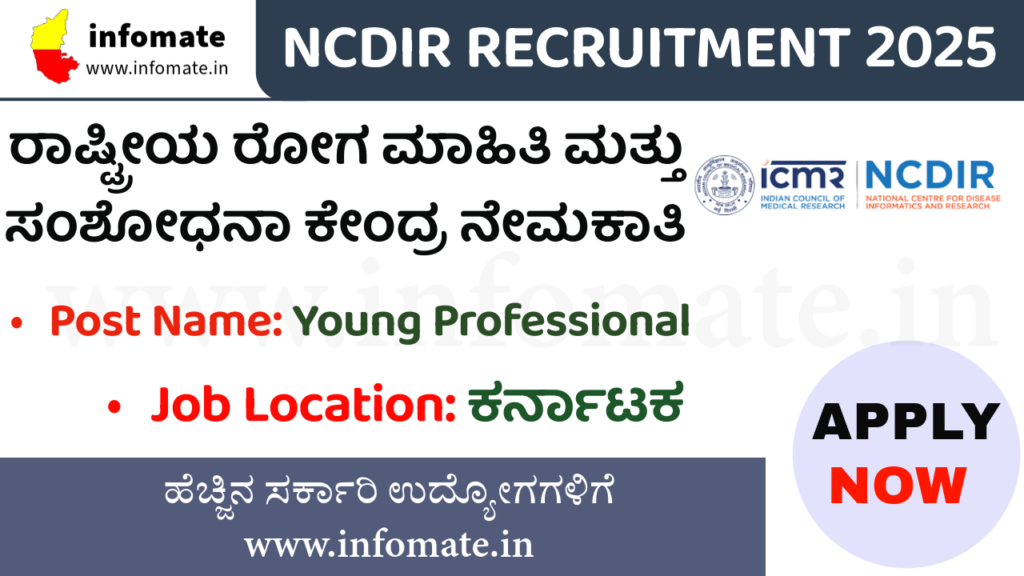 NCDIR Recruitment 2025 – Walk-in Interview for 04 Young Professional Posts