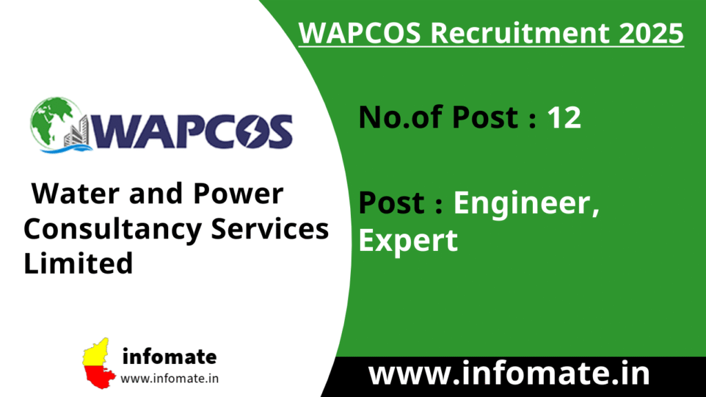 WAPCOS Recruitment 2025 Apply for 12 Engineer, Expert vacancies.