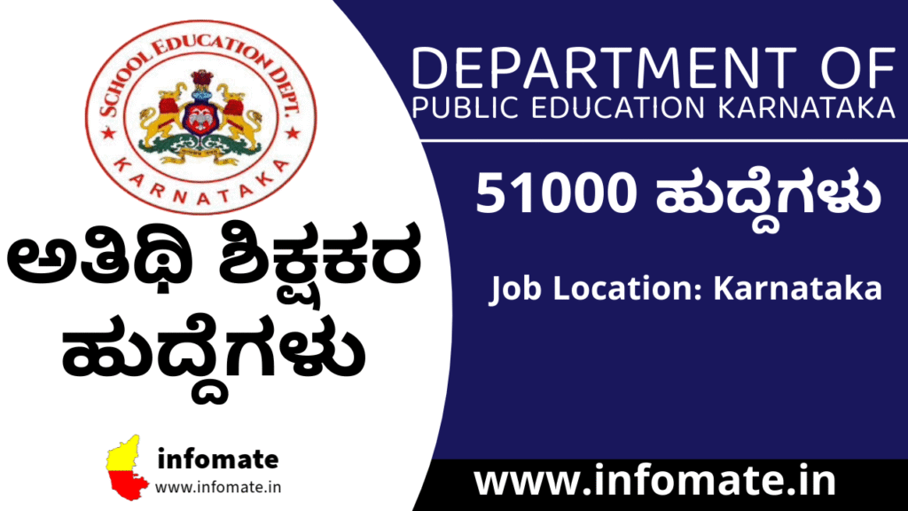 Department of Public Education Karnataka Recruitment 2025 – Apply Online for 51000 Guest Teacher Posts