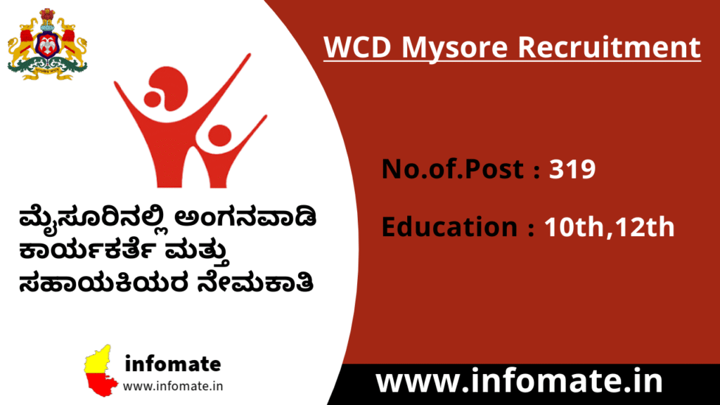 WCD Mysore Recruitment 2025: Apply Online for 319 Anganwadi Worker & Helper Vacancies